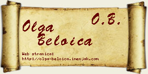 Olga Beloica vizit kartica